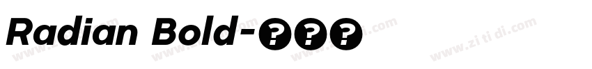 Radian Bold字体转换